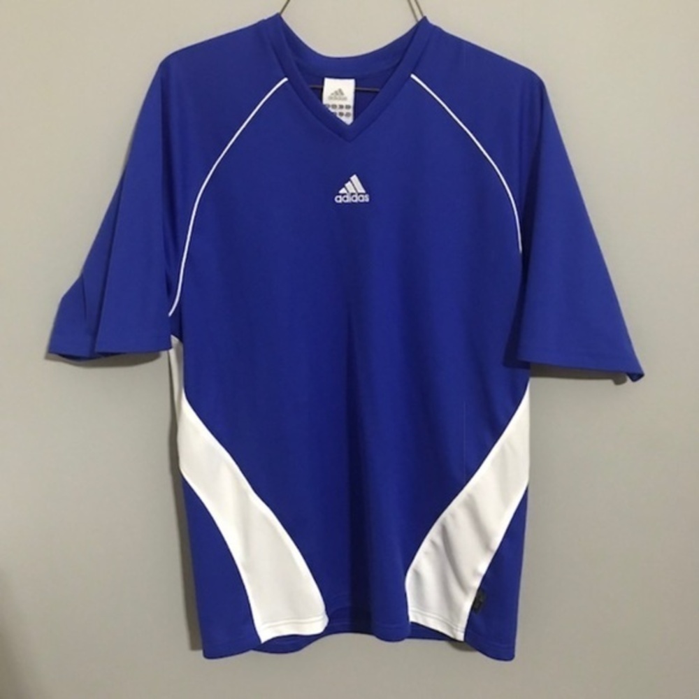 Adidas Men's Blue Short Sleeve Climalite Top Size S
